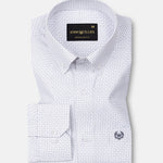 Dushan Grey Check Button Down Textured Cotton Shirt - John Ellies