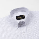 Dushan Grey Check Button Down Textured Cotton Shirt - John Ellies