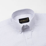 Dushan Grey Check Button Down Textured Cotton Shirt - John Ellies