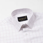 Taner Maroon Cotton Check Shirt - John Ellies