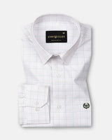 Taner Green Cotton Check Shirt