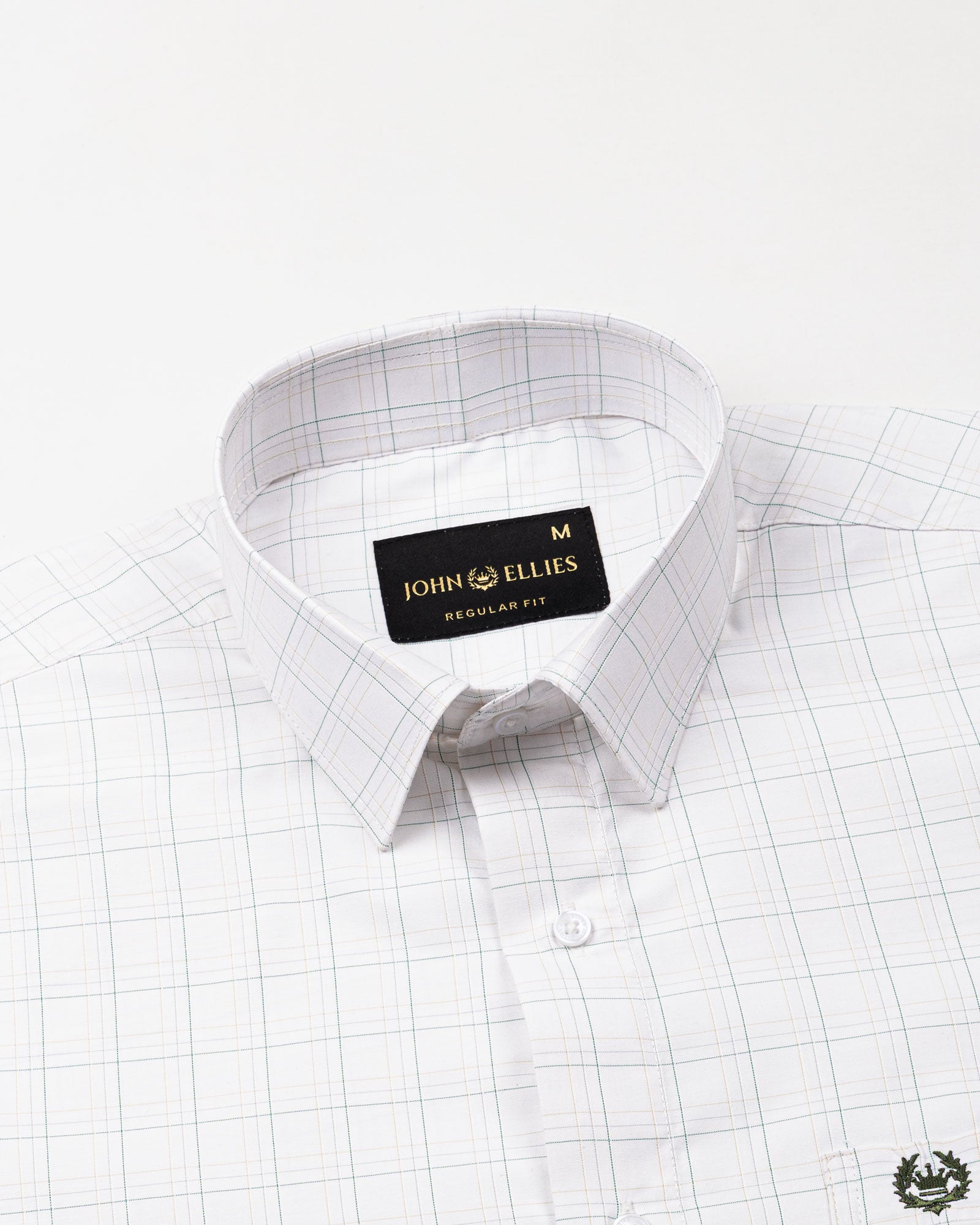 Taner Green Cotton Check Shirt - John Ellies
