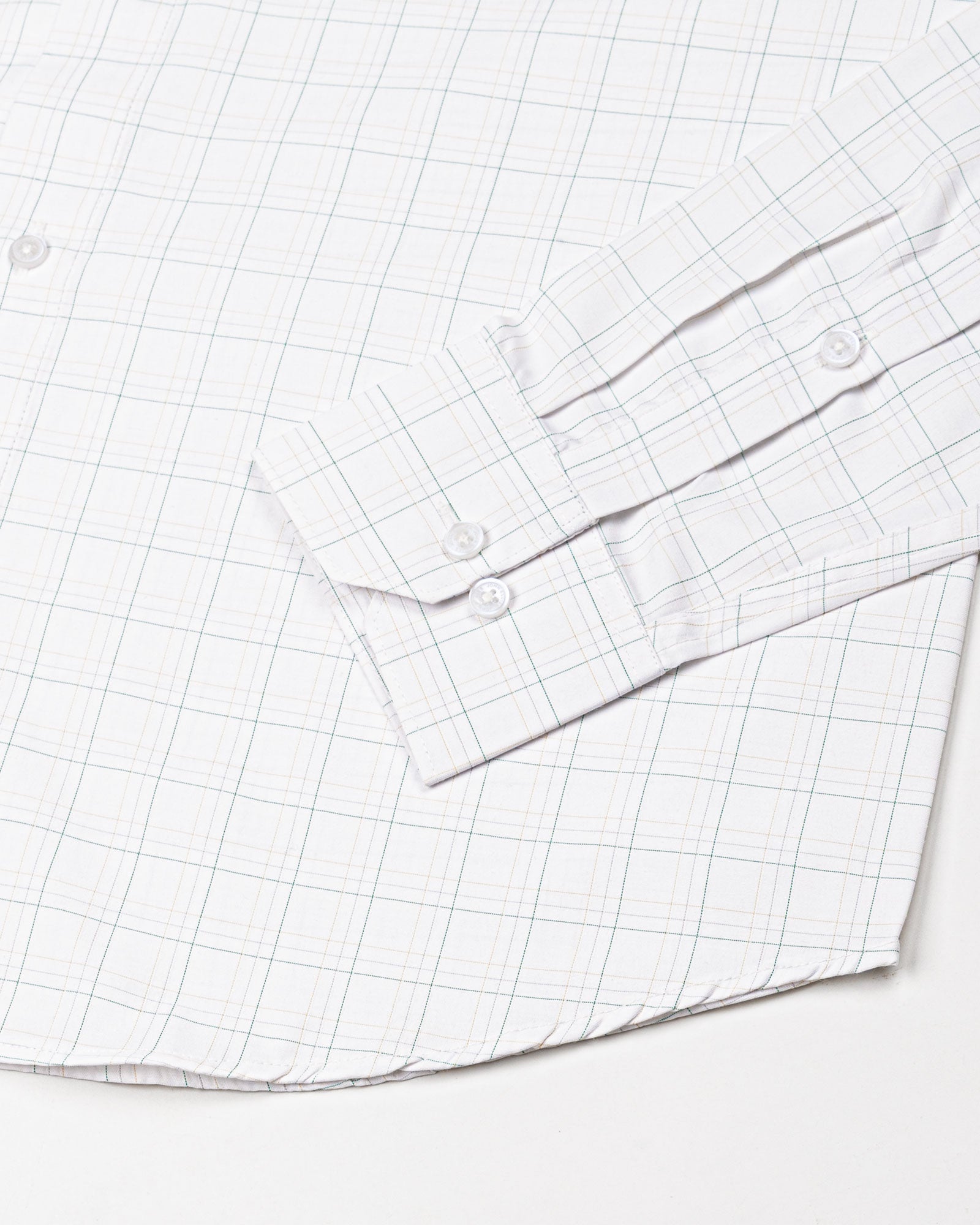 Taner Green Cotton Check Shirt - John Ellies