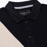 Venorai Cream With Black Cotton Polo T-Shirt