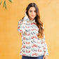 Bloom Cream Design Cotton Women Shirt - John Ellies