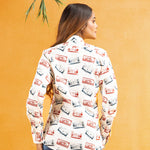 Bloom Cream Design Cotton Women Shirt - John Ellies