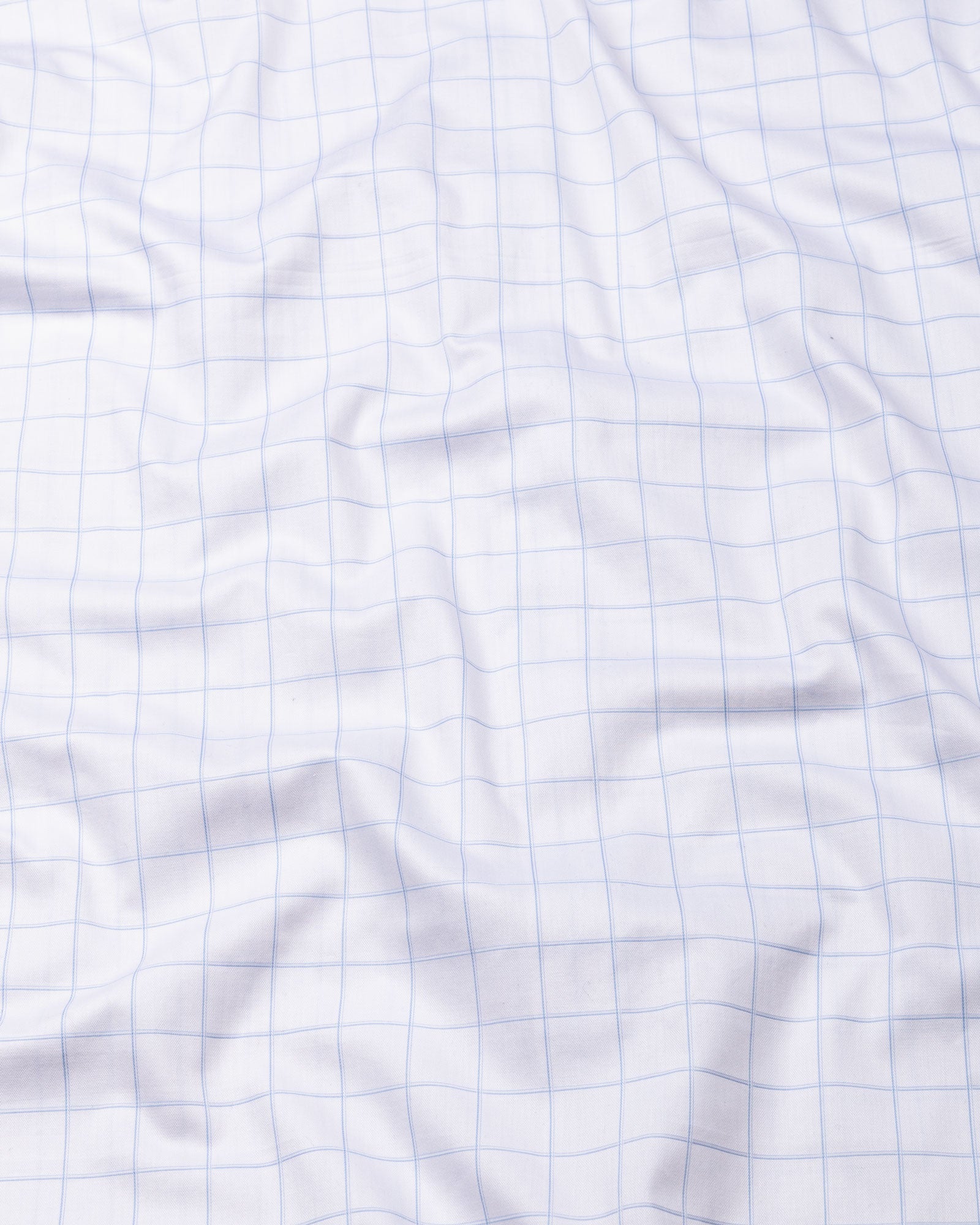 Taner Sky Blue Cotton Check Shirt - John Ellies