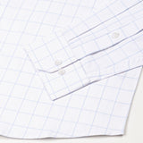 Taner Sky Blue Cotton Check Shirt - John Ellies