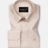 Ckrob Peach Textured Cotton Shirt - John Ellies