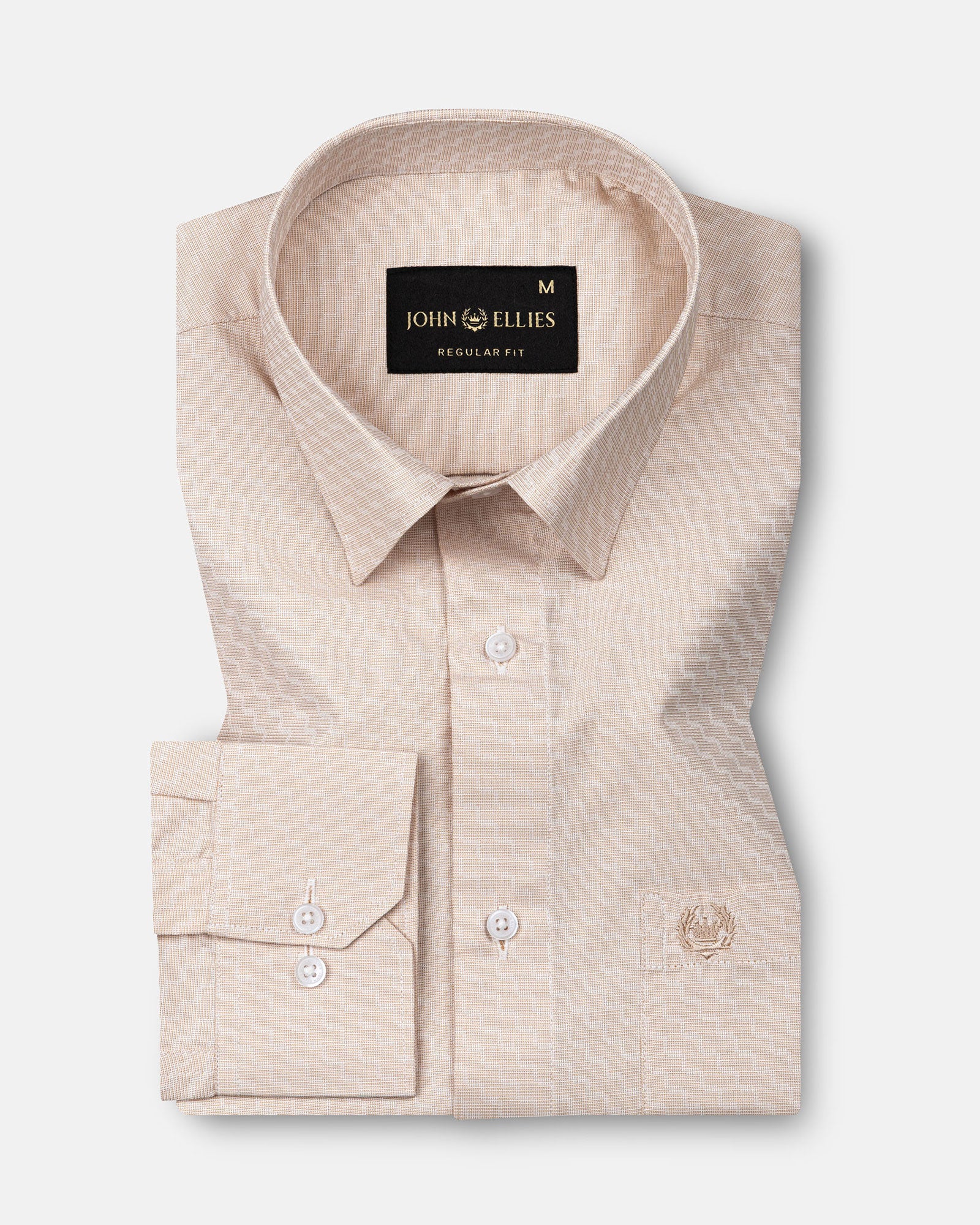 Ckrob Peach Textured Cotton Shirt - John Ellies