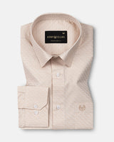 Ckrob Peach Textured Cotton Shirt