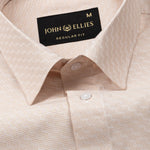 Ckrob Peach Textured Cotton Shirt - John Ellies
