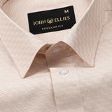 Ckrob Peach Textured Cotton Shirt - John Ellies