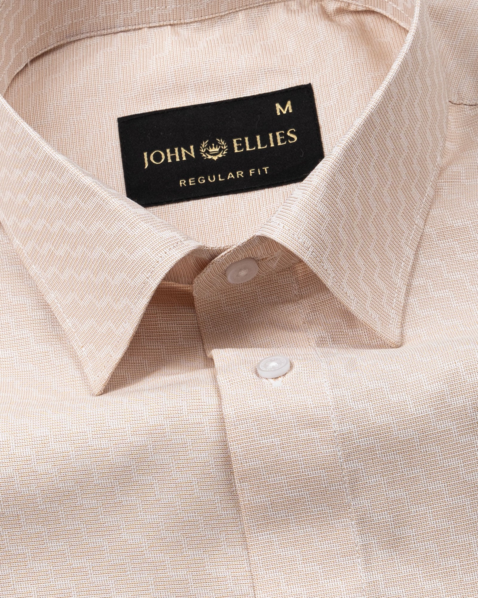 Ckrob Peach Textured Cotton Shirt - John Ellies