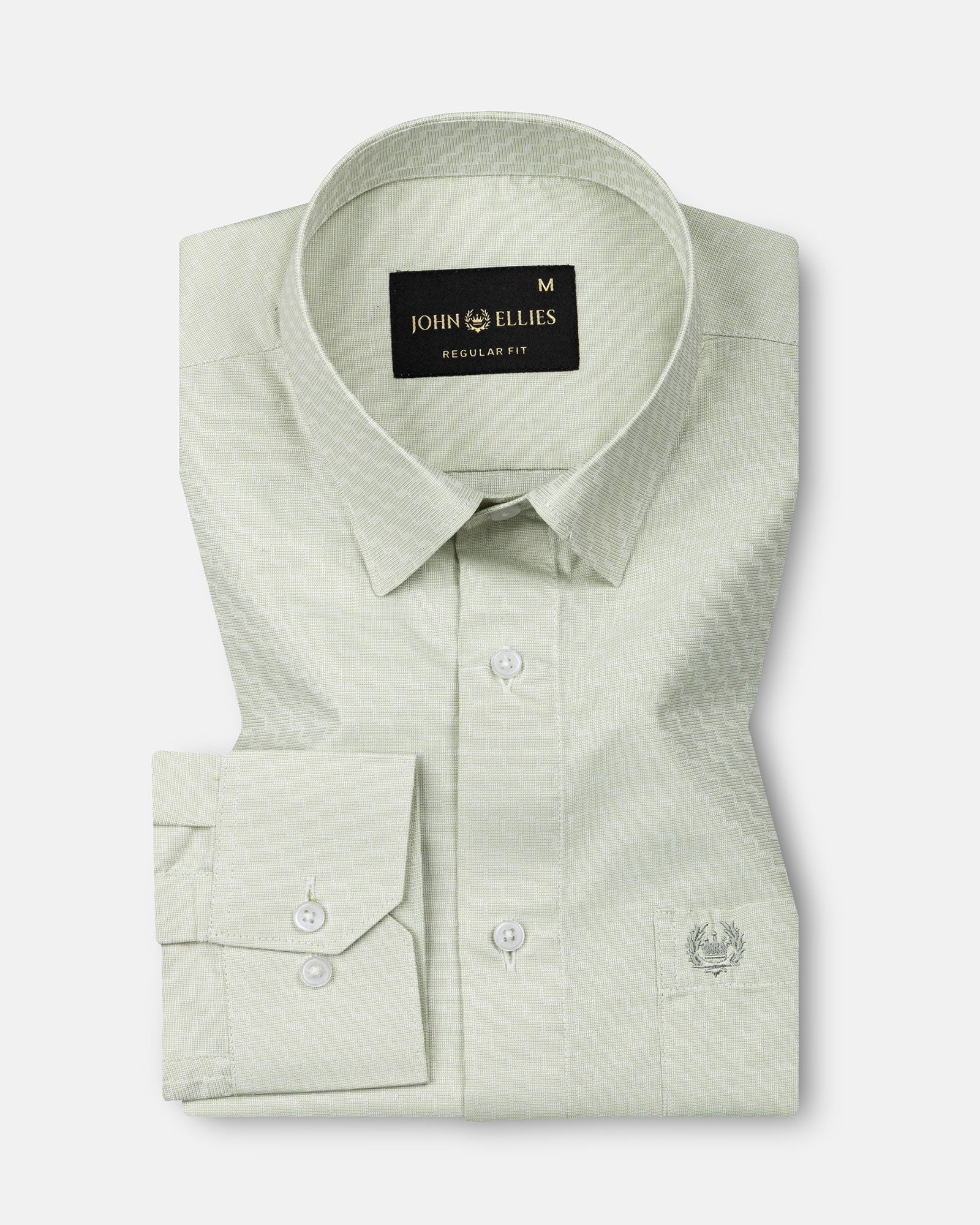 Ckrob Green Textured Cotton Shirt - John Ellies