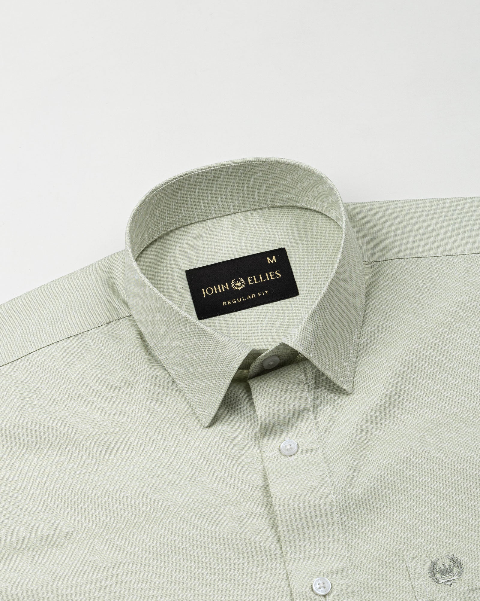 Ckrob Green Textured Cotton Shirt - John Ellies