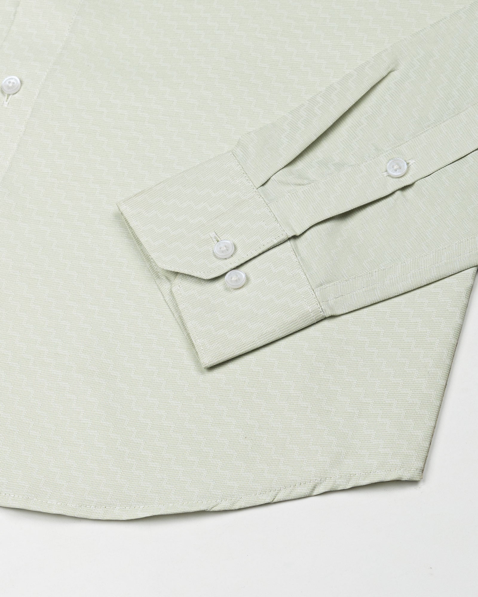 Ckrob Green Textured Cotton Shirt - John Ellies
