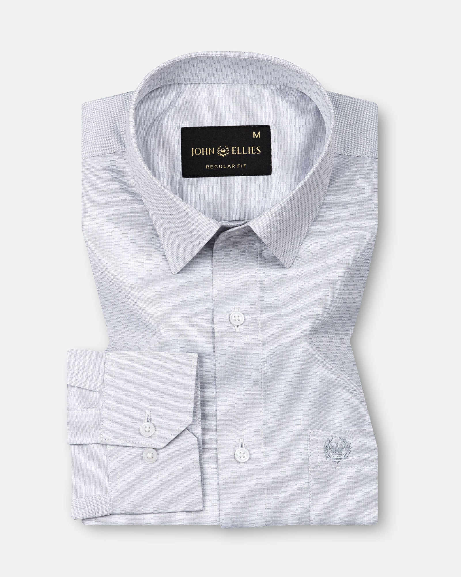 Ckrob Grey Textured Cotton Shirt - John Ellies