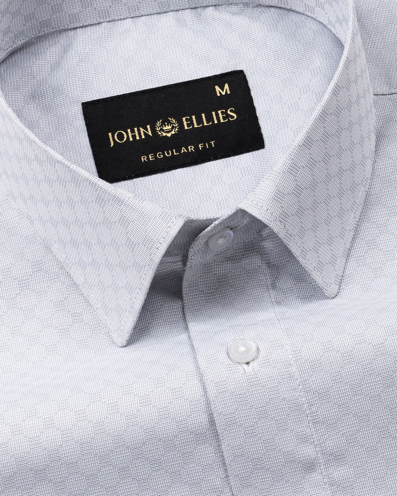 Ckrob Grey Textured Cotton Shirt - John Ellies