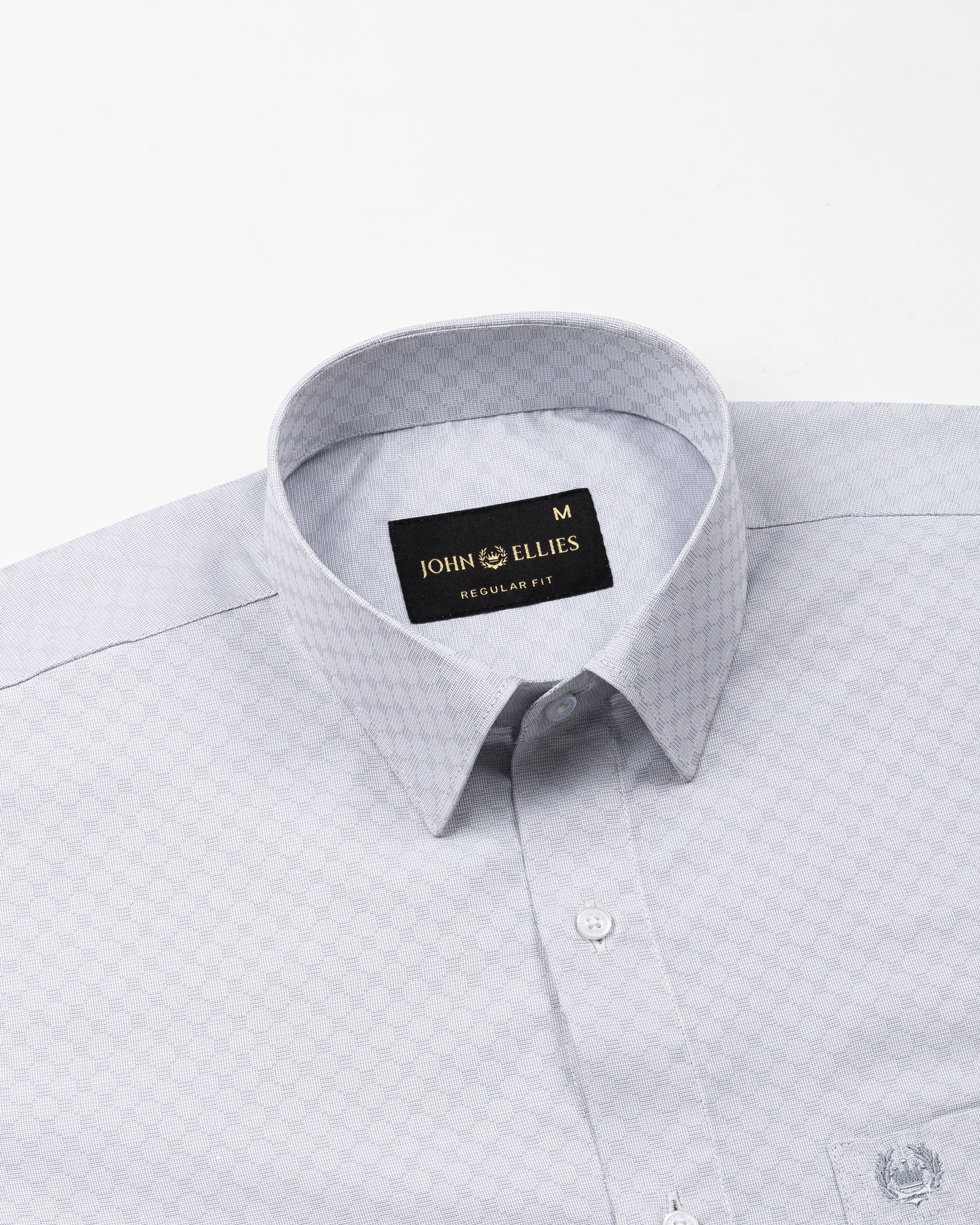 Ckrob Grey Textured Cotton Shirt - John Ellies