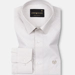 Ckrob Cream Textured Cotton Shirt - John Ellies