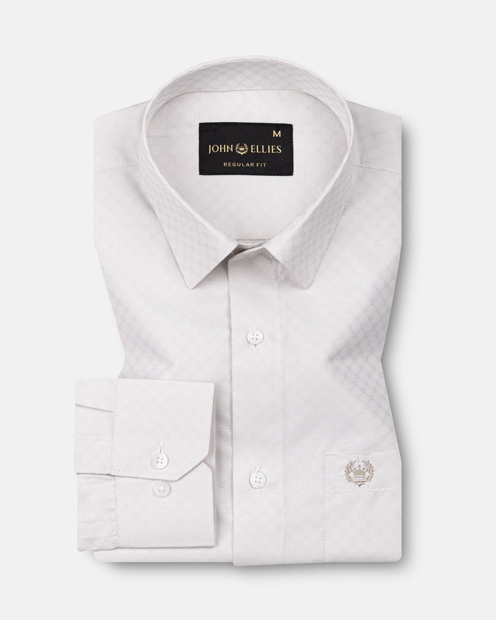 Ckrob Cream Textured Cotton Shirt - John Ellies