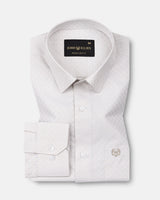 Ckrob Cream Textured Cotton Shirt