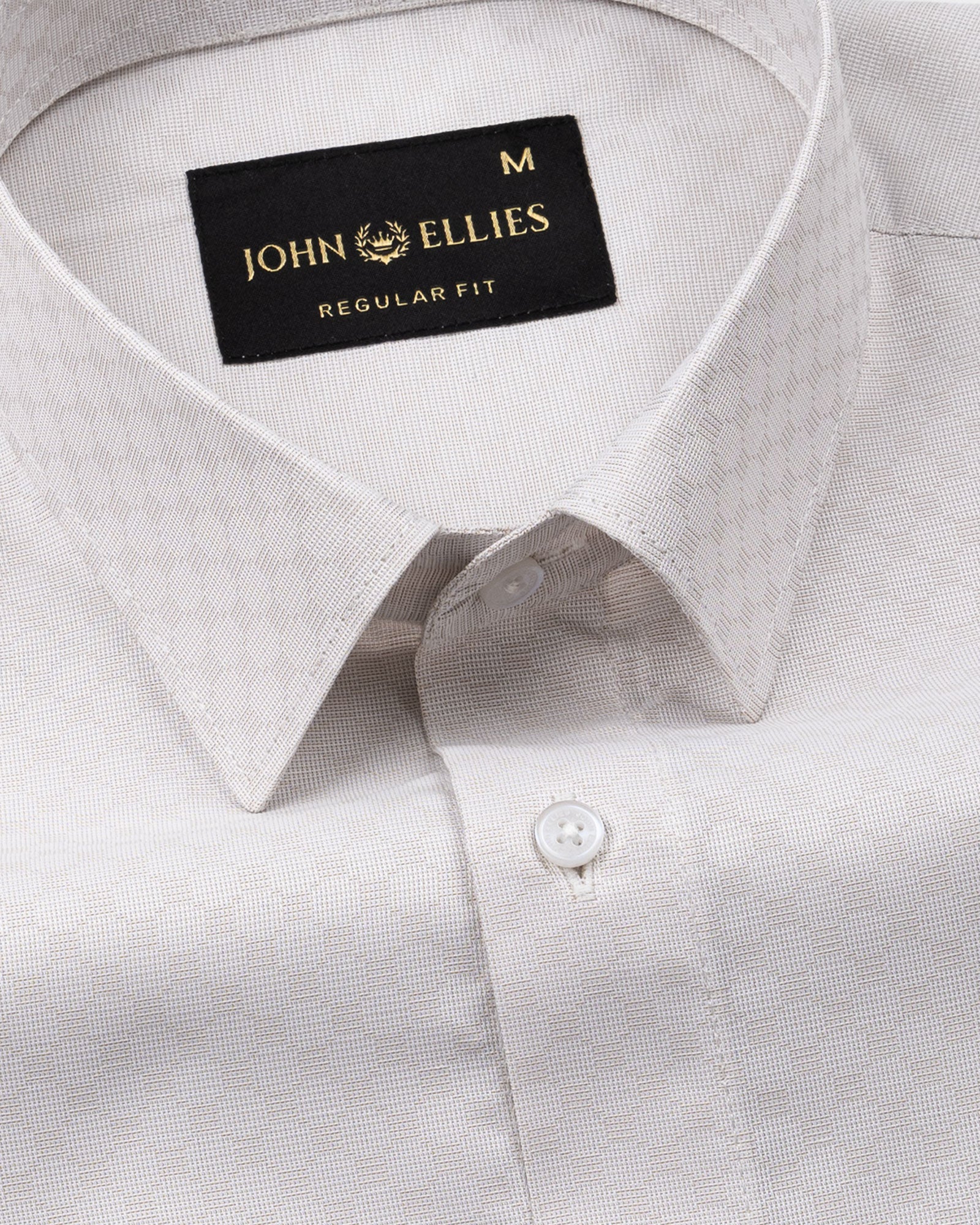 Ckrob Cream Textured Cotton Shirt - John Ellies