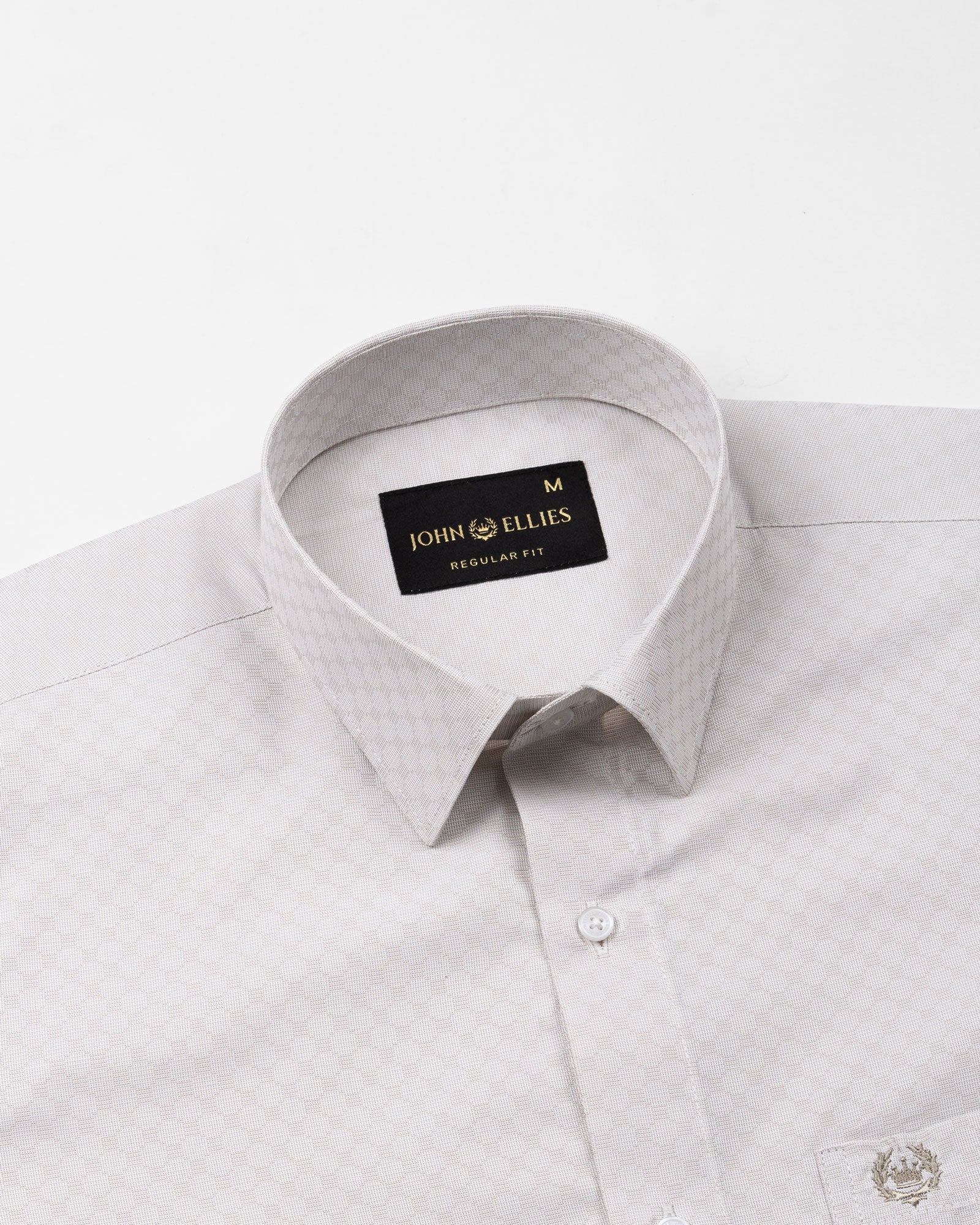 Ckrob Cream Textured Cotton Shirt - John Ellies