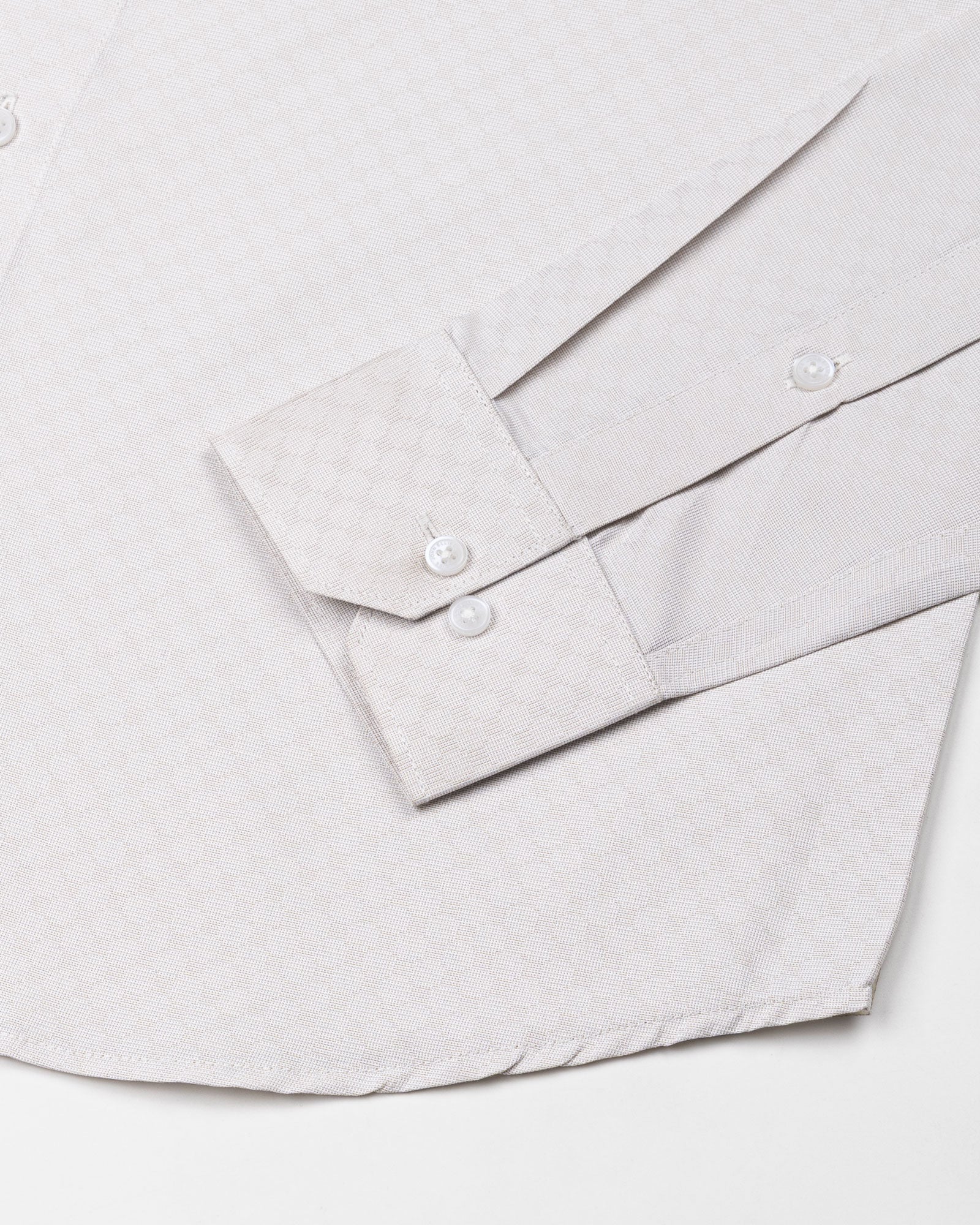 Ckrob Cream Textured Cotton Shirt - John Ellies