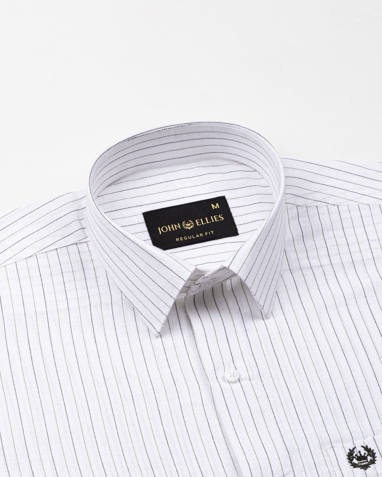 Solak Olive Stripe Linen Shirt - John Ellies