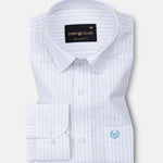Solak Sky Blue Stripe Linen Shirt - John Ellies