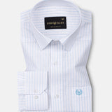 Solak Sky Blue Stripe Linen Shirt - John Ellies