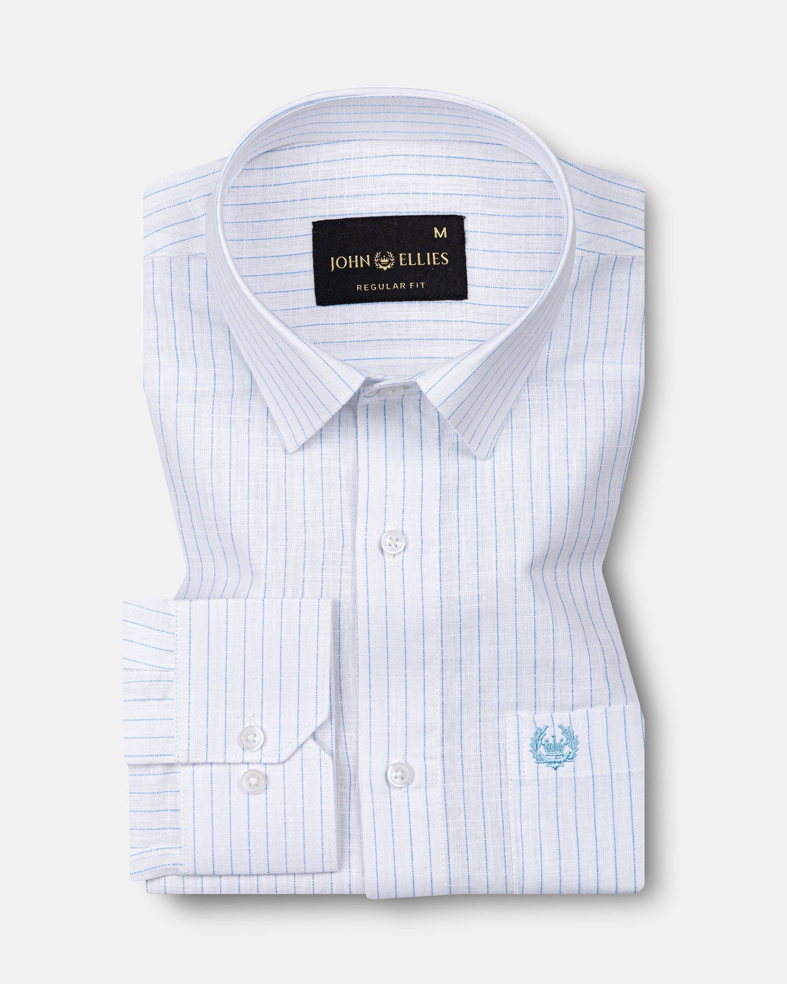 Solak Sky Blue Stripe Linen Shirt - John Ellies
