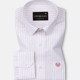 Solak Maroon Stripe Linen Shirt - John Ellies