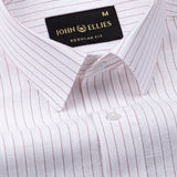 Solak Maroon Stripe Linen Shirt - John Ellies