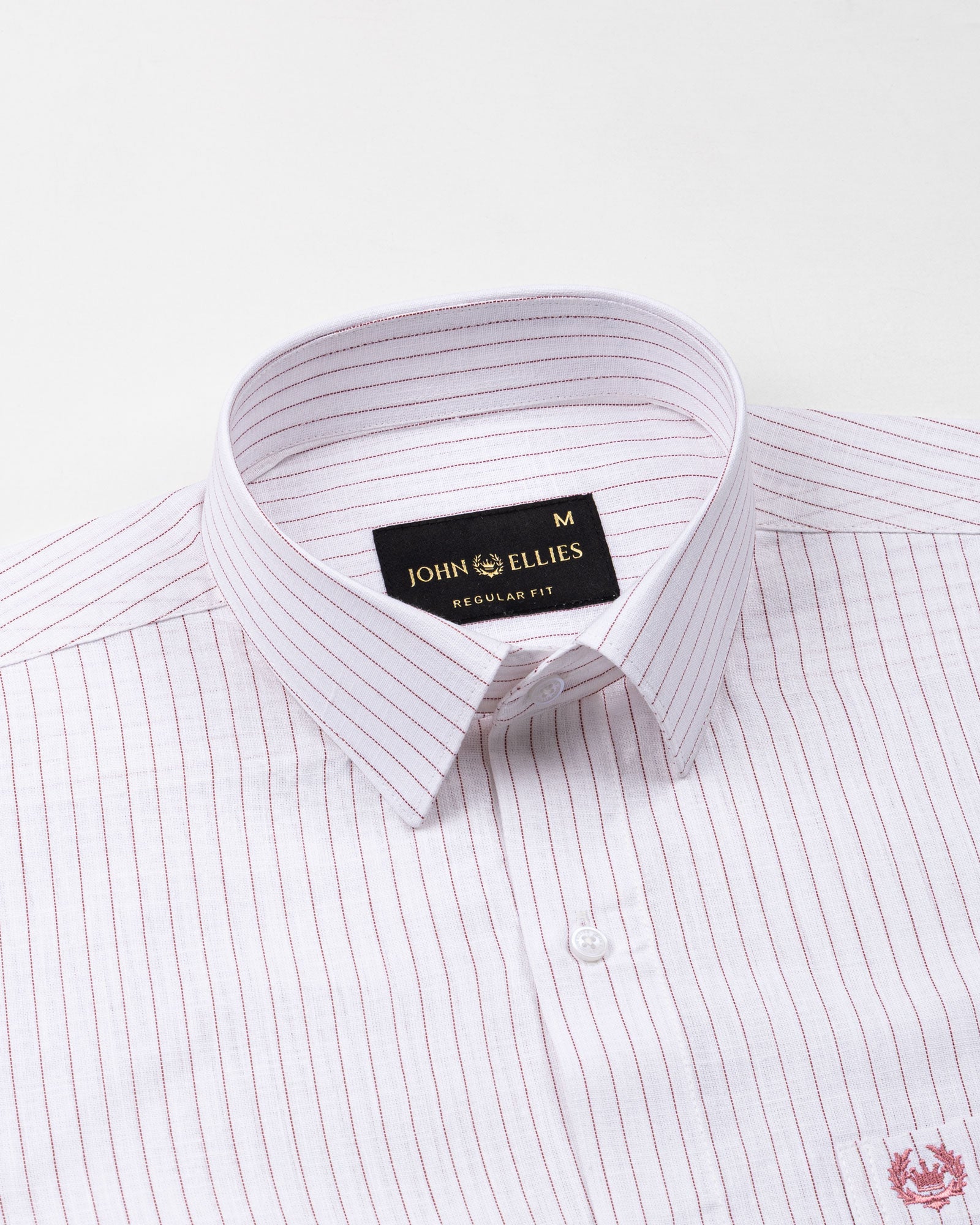 Solak Maroon Stripe Linen Shirt - John Ellies
