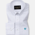 Solak Teal Stripe Linen Shirt - John Ellies