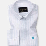 Solak Teal Stripe Linen Shirt - John Ellies