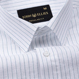 Solak Teal Stripe Linen Shirt - John Ellies