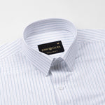 Solak Teal Stripe Linen Shirt - John Ellies