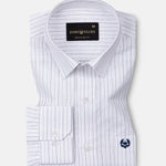 Solak Grey Stripe Linen Shirt - John Ellies