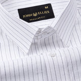 Solak Grey Stripe Linen Shirt - John Ellies