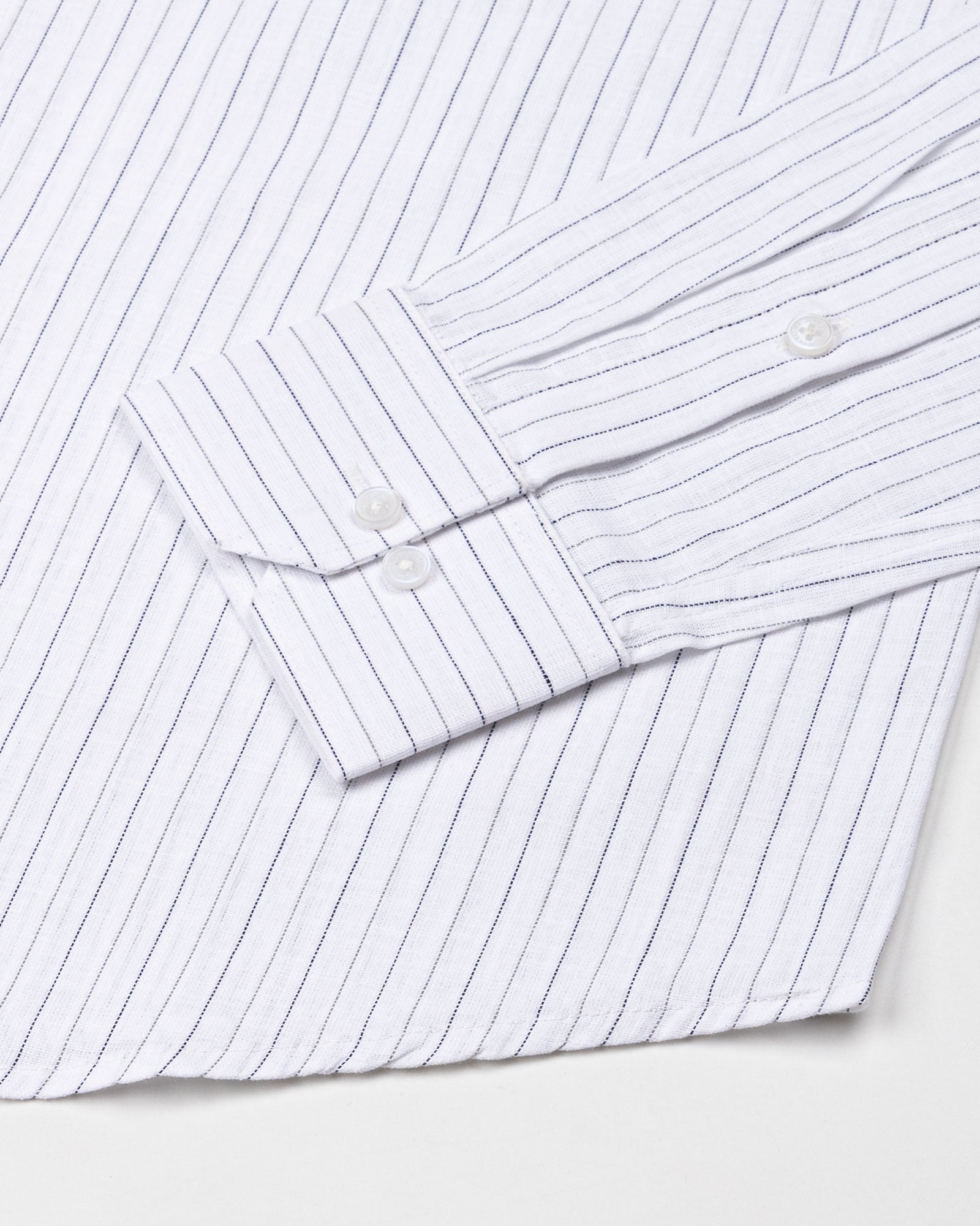 Solak Grey Stripe Linen Shirt - John Ellies