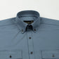Xenors Steel Blue Plain Double Pocket Cotton Shirt - John Ellies