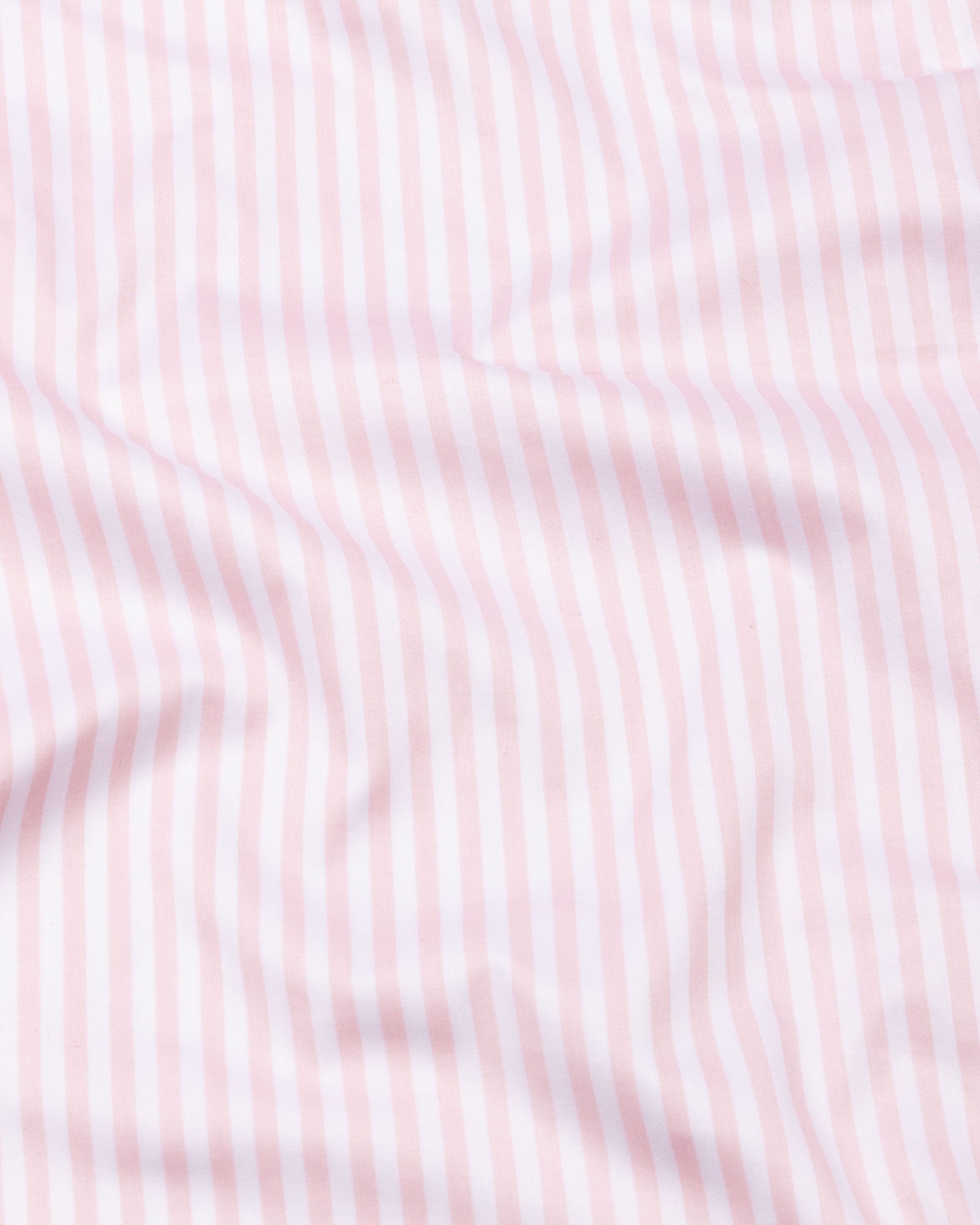 Cadenc Peach White Cuff Collar Cotton Stripes Shirt - John Ellies