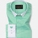 Cadenc Lime White Cuff Collar Cotton Stripes Shirt - John Ellies
