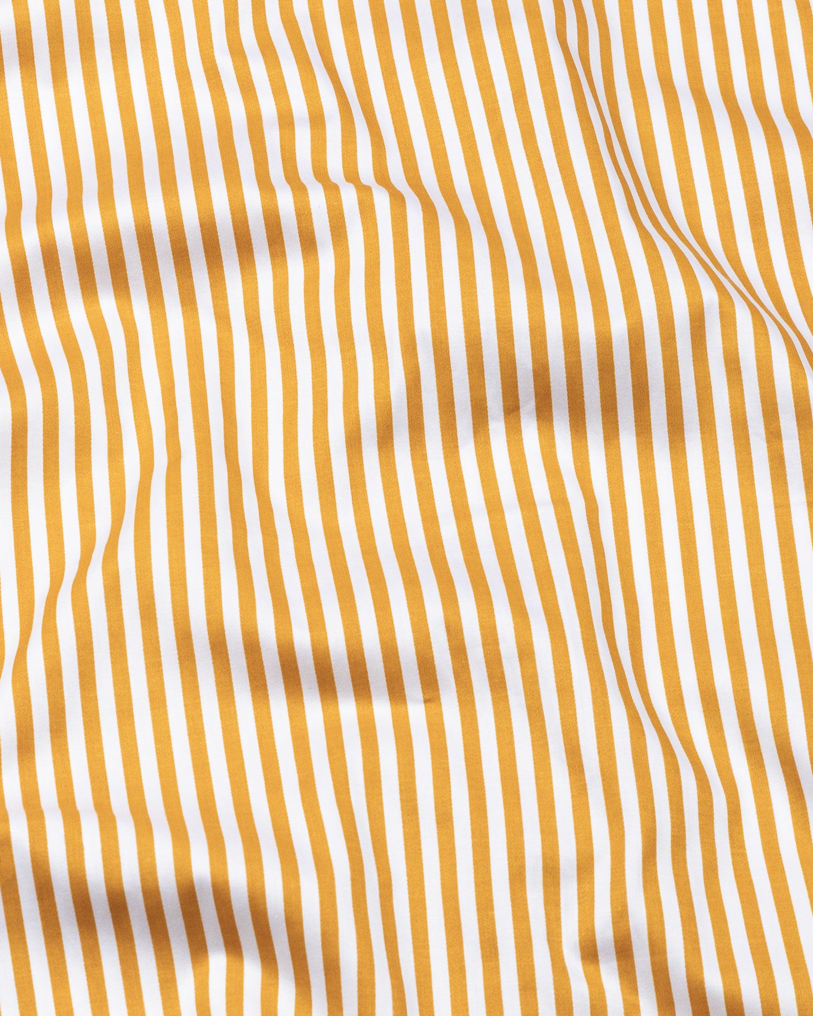 Cadenc Yellow White Cuff Collar Cotton Stripes Shirt - John Ellies