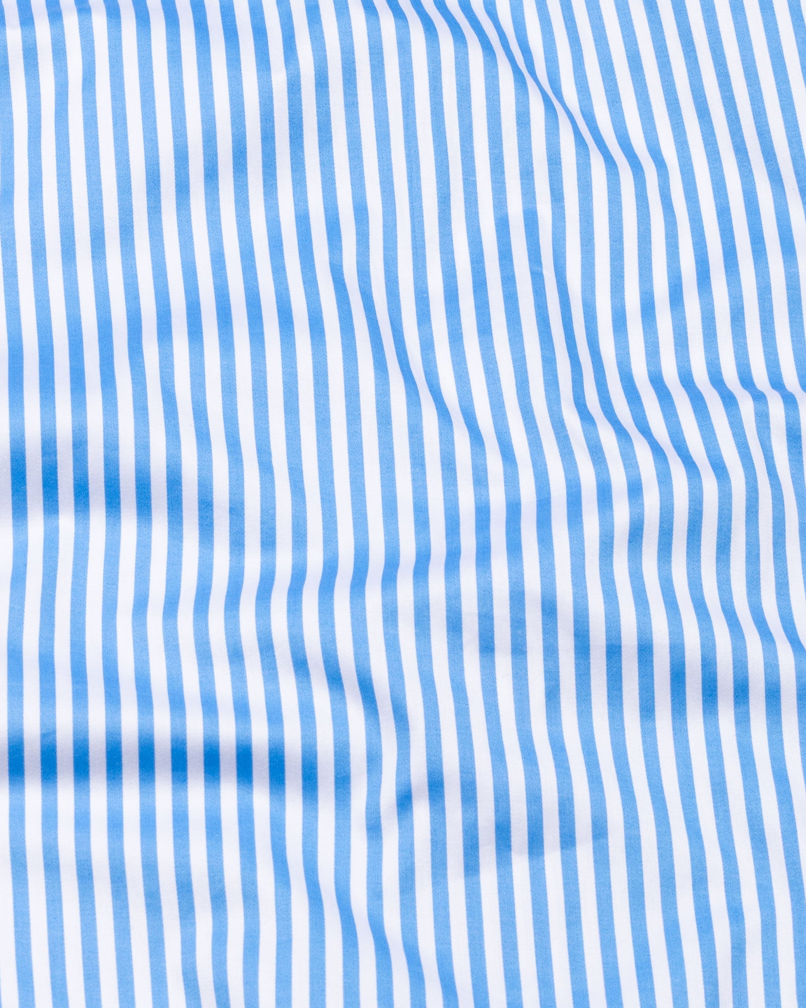 Cadenc Blue White Cuff Collar Cotton Stripes Shirt - John Ellies