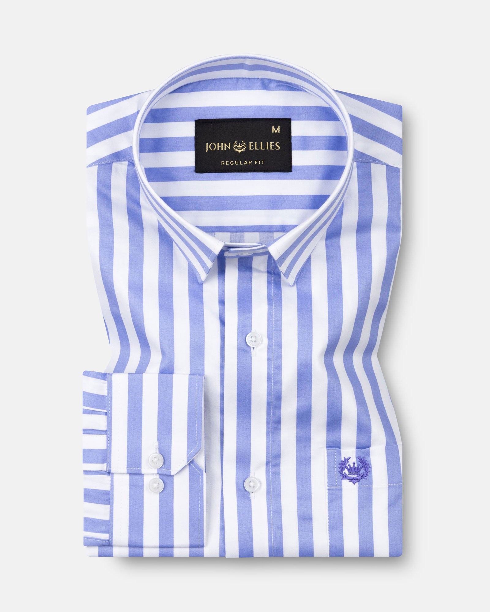 Holend Blue Premium Cotton Stripes Shirt - John Ellies